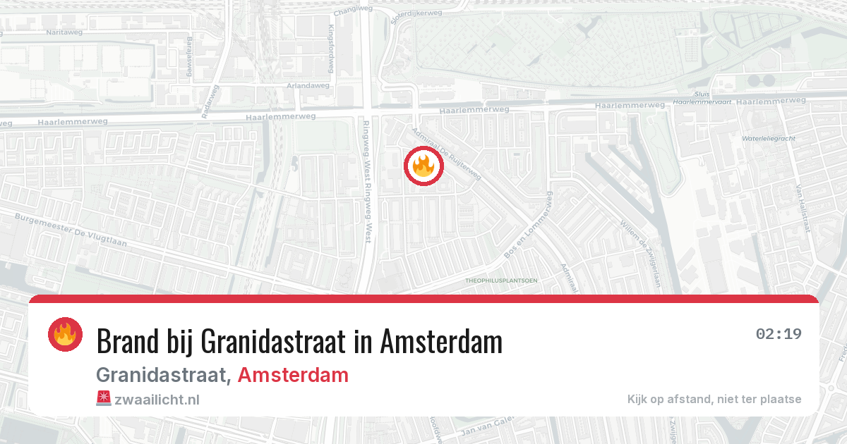 Brand bij Granidastraat in Amsterdam — 7 jun 2026
