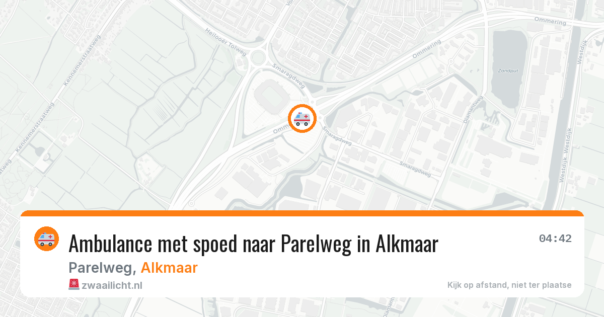 Ambulance met spoed naar Parelweg in Alkmaar — 24 jun 2026