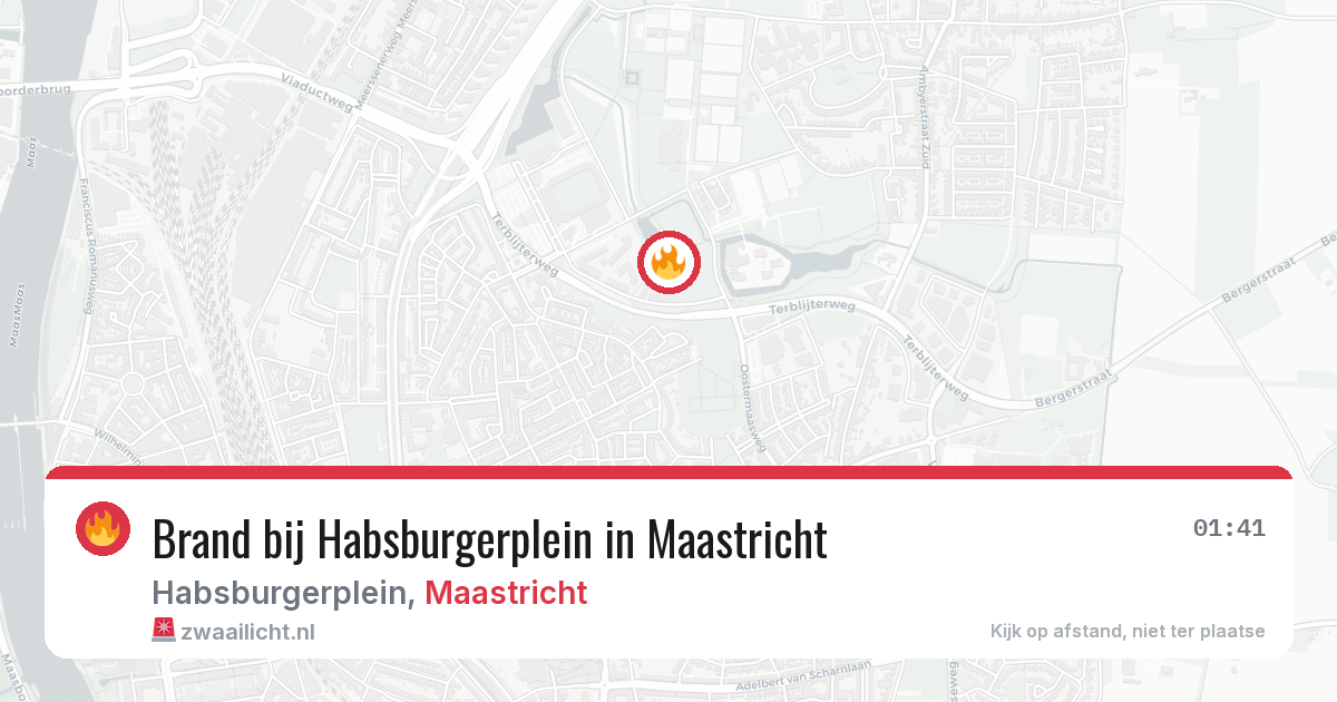 Brand bij Habsburgerplein in Maastricht — 26 jun 2026