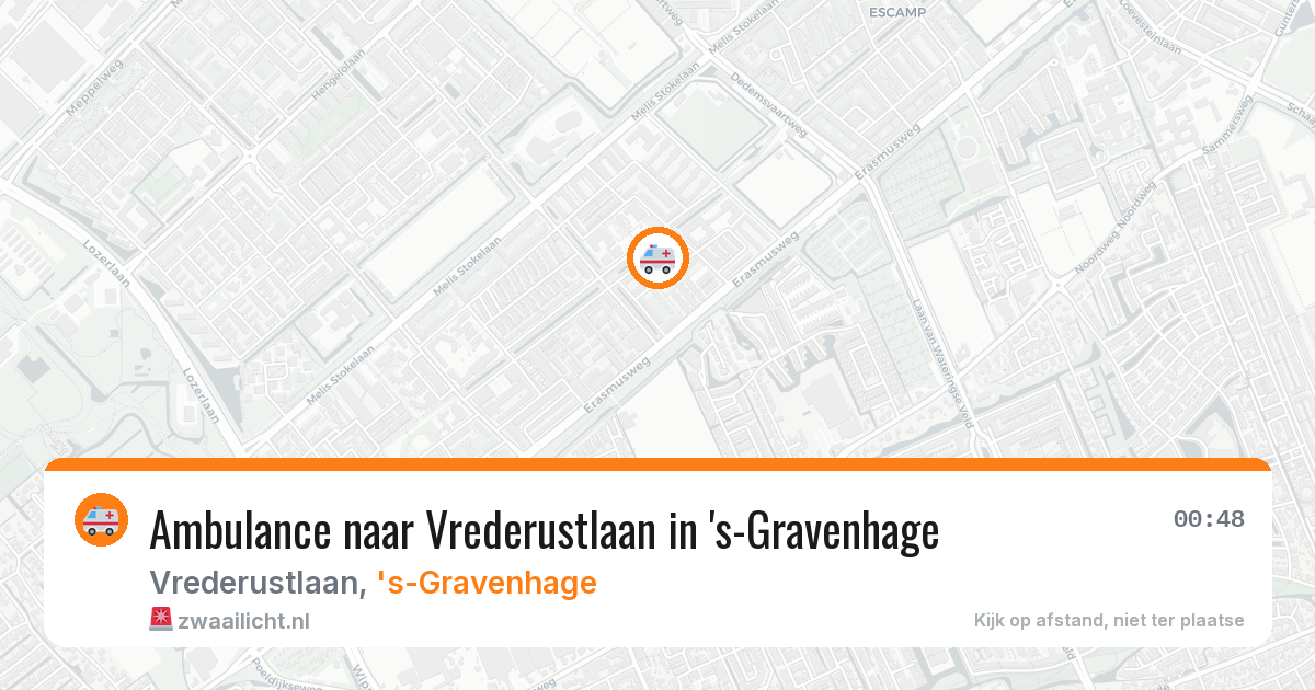 Ambulance naar Vrederustlaan in 's-Gravenhage — 17 jun 2026