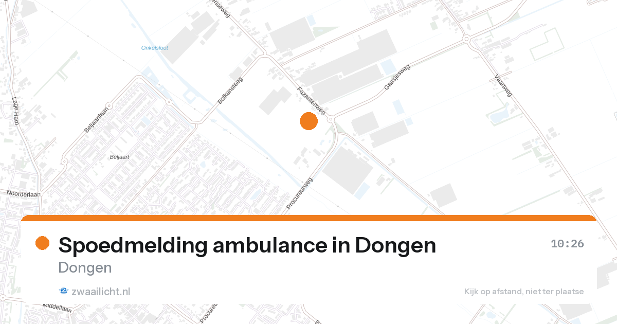 Spoedmelding ambulance in Dongen — 27 aug 2026