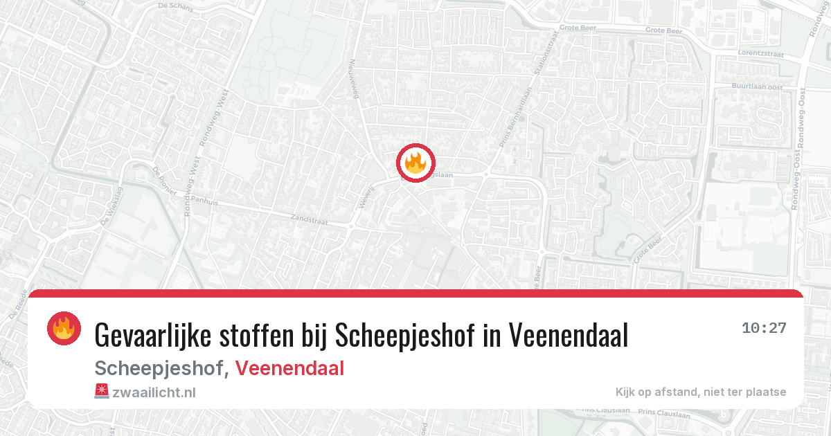 Gevaarlijke stoffen bij Scheepjeshof in Veenendaal — 26 jun 2026