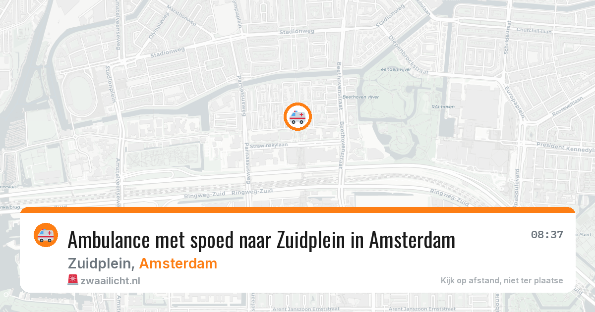 Ambulance met spoed naar Zuidplein in Amsterdam — 29 jun 2026