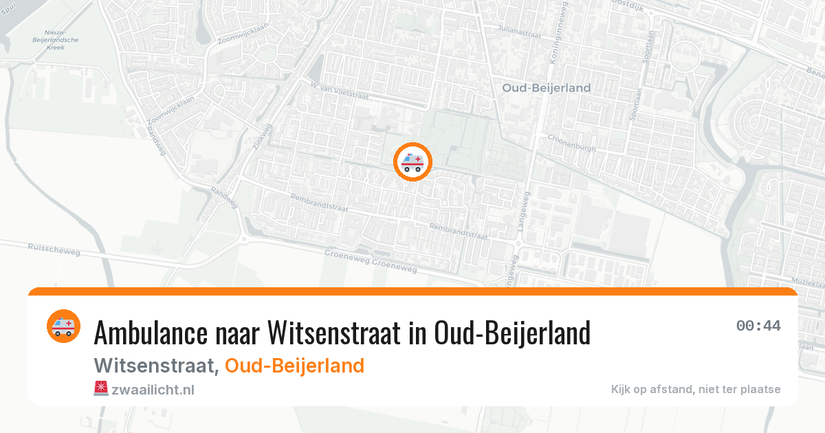 Ambulance naar Witsenstraat in Oud-Beijerland — 28 jan 2026