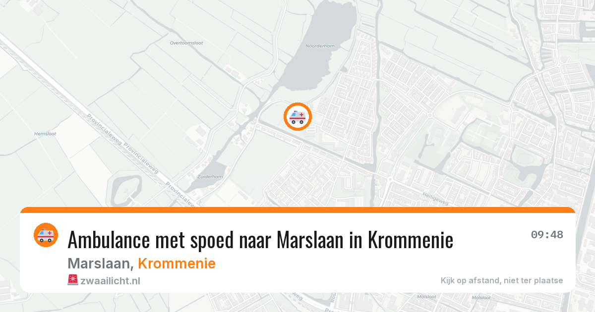 Ambulance met spoed naar Marslaan in Krommenie — 5 apr 2026
