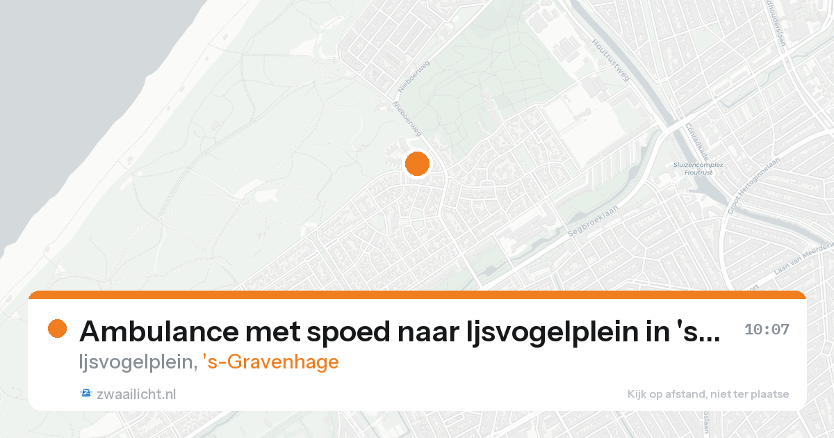 Ambulance met spoed naar Ijsvogelplein in 's-Gravenhage — 30 mei 2026