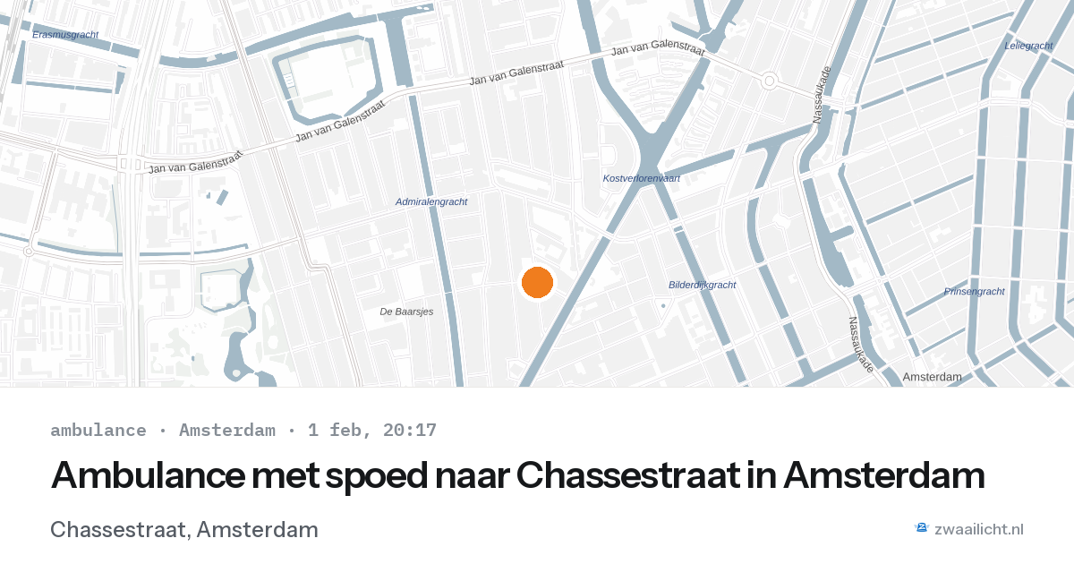 Ambulance met spoed naar Chassestraat in Amsterdam — 1 feb 2026