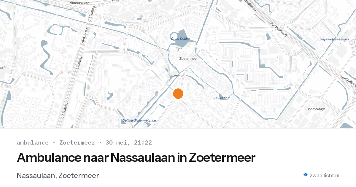 Ambulance naar Nassaulaan in Zoetermeer — 30 mei 2026