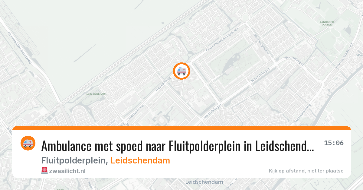 Ambulance met spoed naar Fluitpolderplein in Leidschendam — 19 apr 2026
