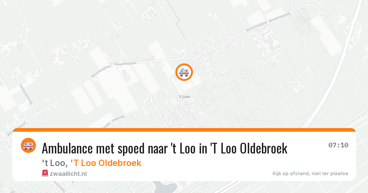 Ambulance met spoed naar 't Loo in 'T Loo Oldebroek — 2 aug 2026