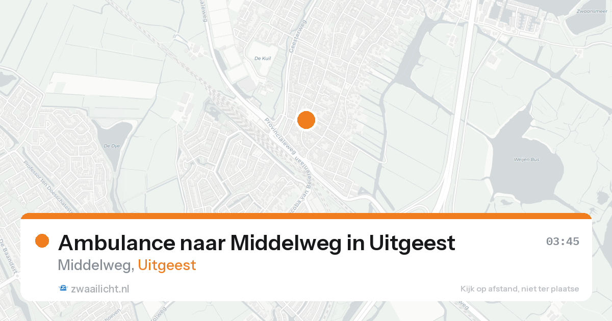 Ambulance naar Middelweg in Uitgeest — 24 mei 2026