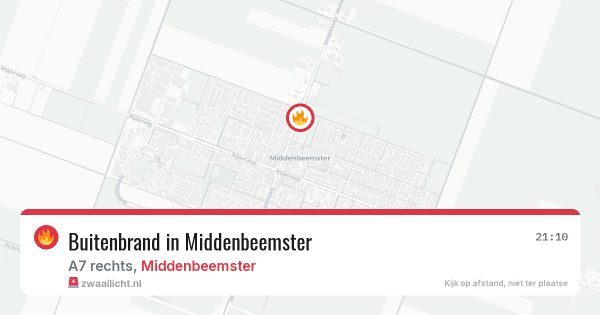 Buitenbrand in Middenbeemster — 2 aug 2026