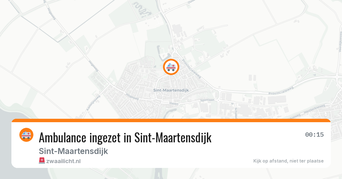 Ambulance ingezet in Sint-Maartensdijk — 1 jul 2026