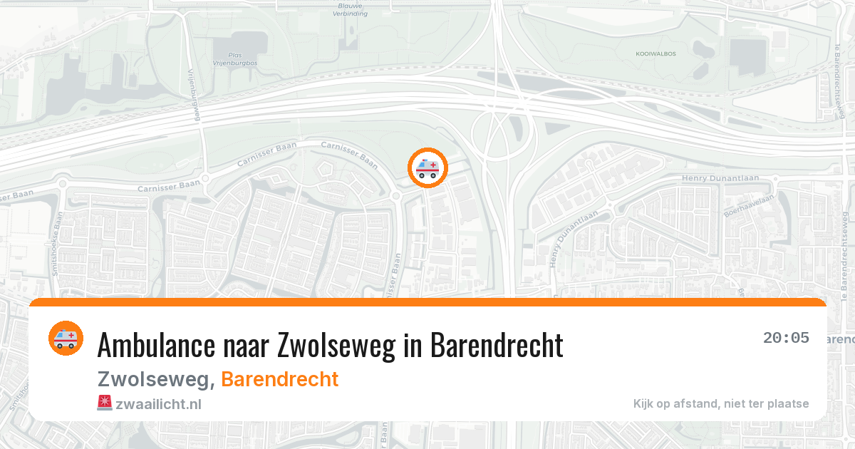 Ambulance naar Zwolseweg in Barendrecht — 20 jun 2026