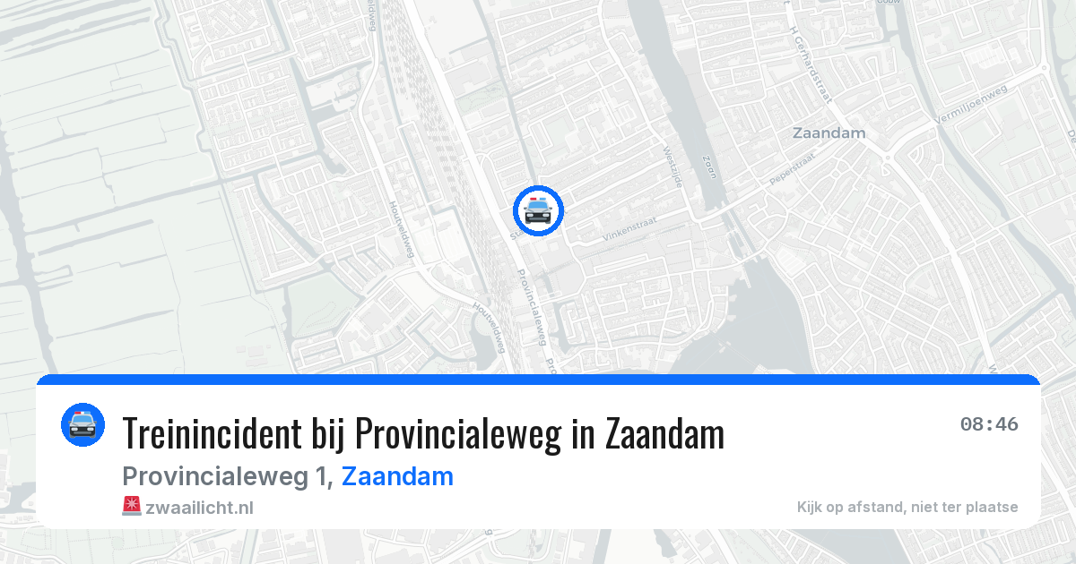 Treinincident bij Provincialeweg in Zaandam — 19 jun 2026