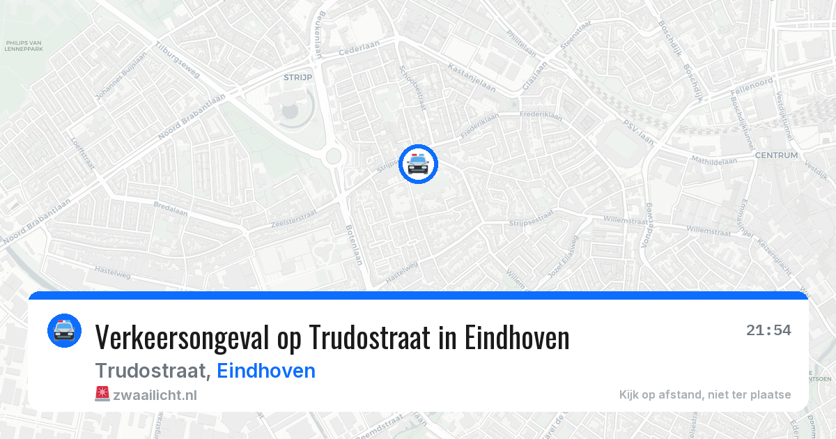 Verkeersongeval op Trudostraat in Eindhoven — 20 mrt 2026