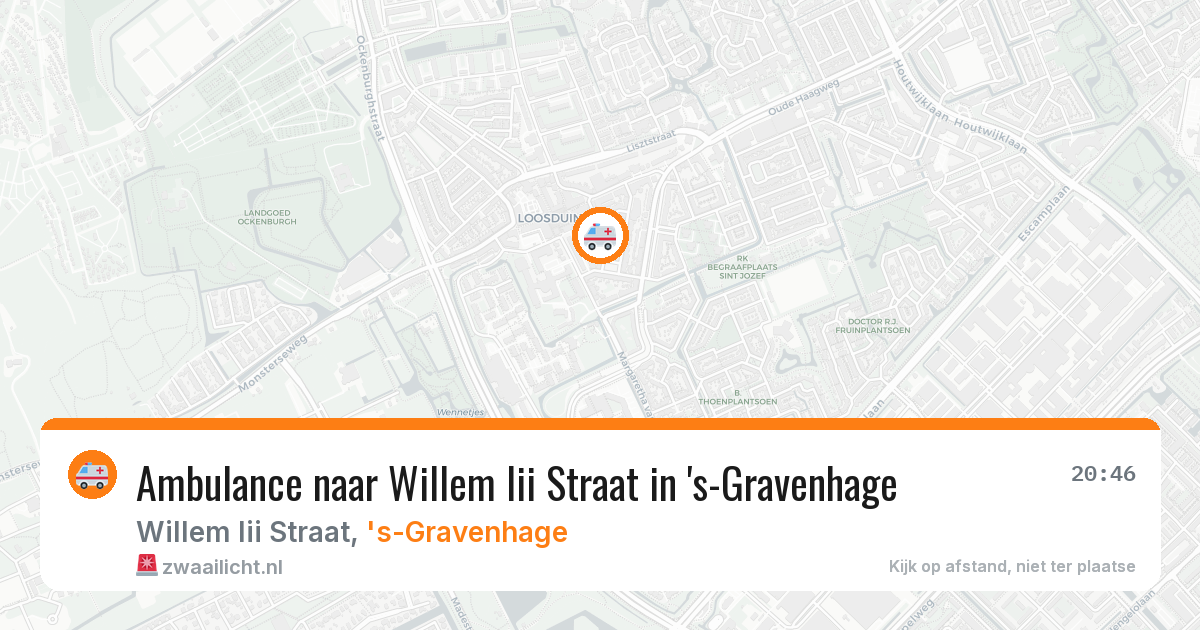 Ambulance naar Willem Iii Straat in 's-Gravenhage — 29 jun 2026