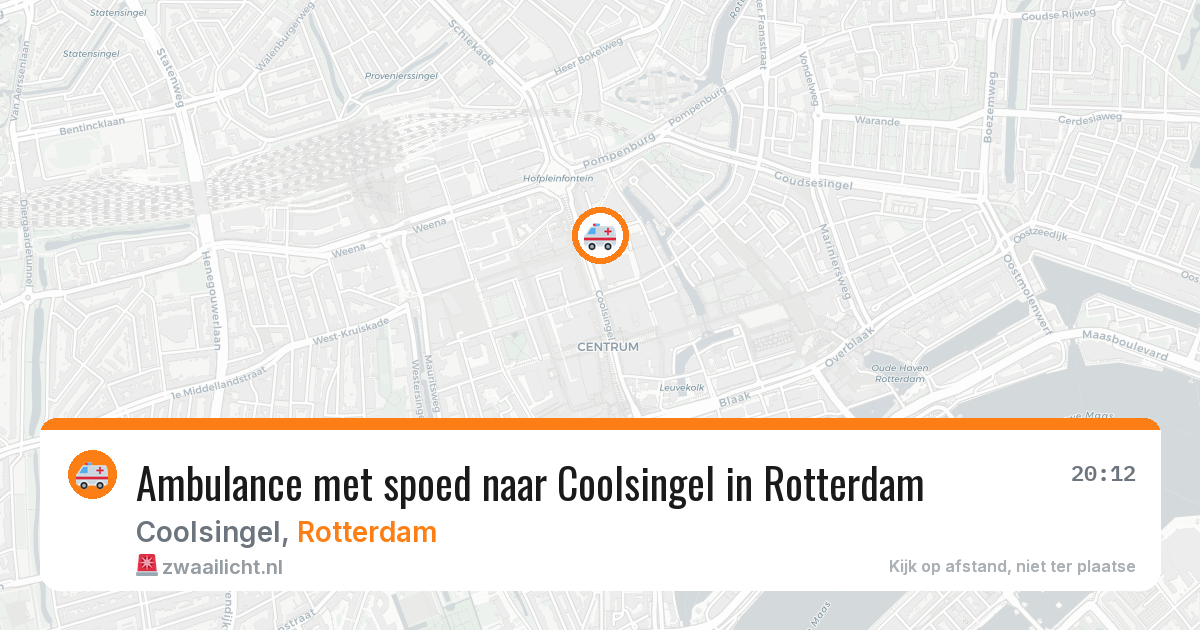 Ambulance met spoed naar Coolsingel in Rotterdam — 13 aug 2026