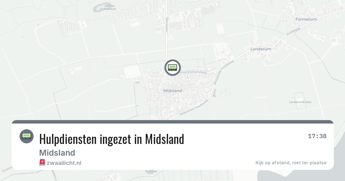Hulpdiensten ingezet in Midsland — 25 jul 2026 | 🚨 Zwaailicht.nl