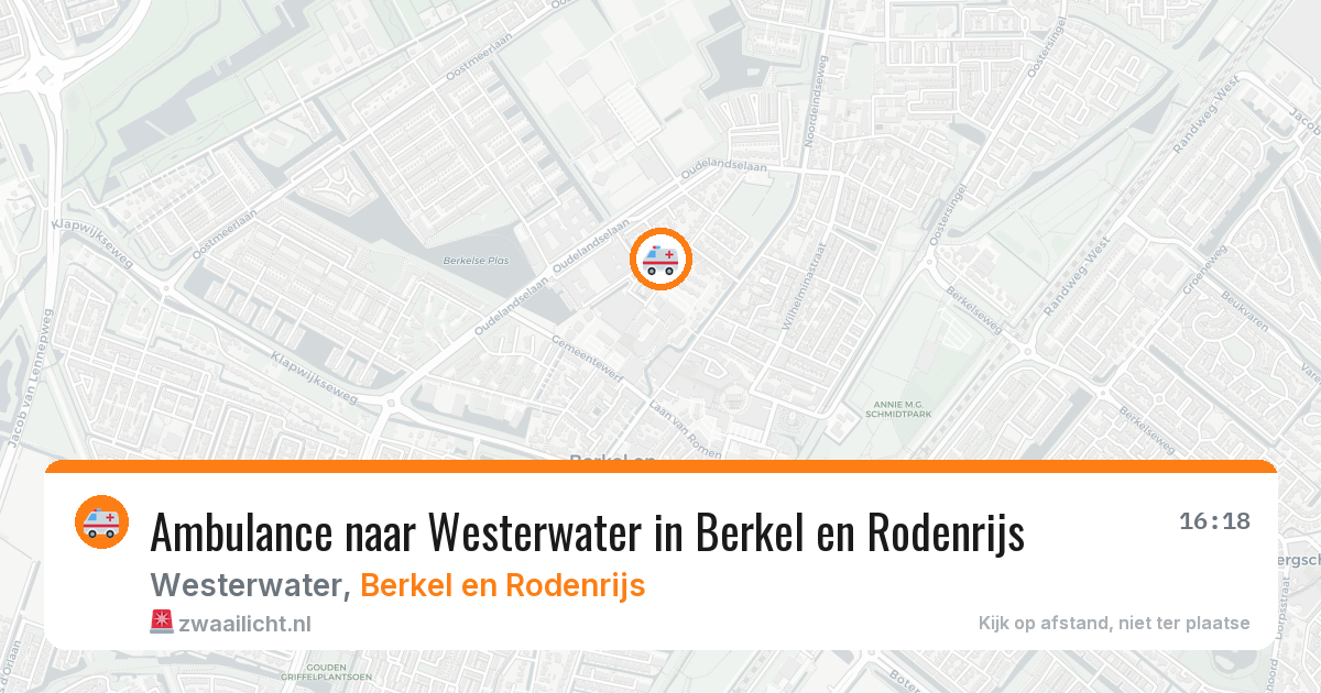Ambulance naar Westerwater in Berkel en Rodenrijs — 1 apr 2026