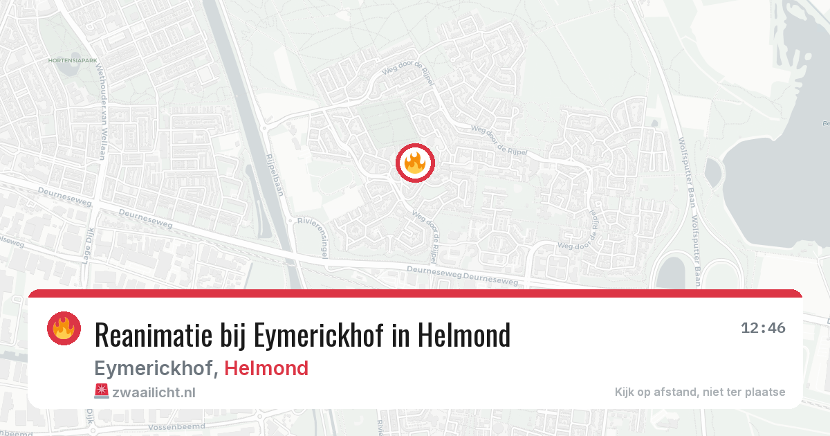 Reanimatie bij Eymerickhof in Helmond — 31 jul 2026