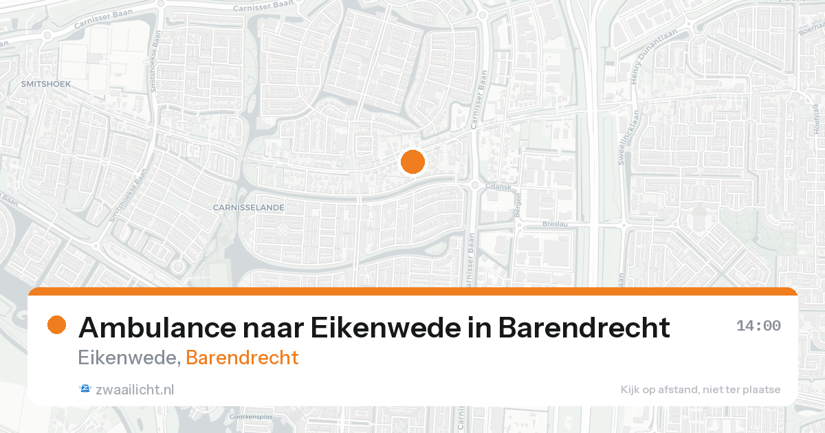 Ambulance naar Eikenwede in Barendrecht — 17 aug 2026