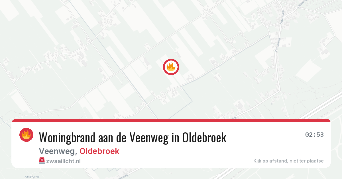 Woningbrand aan de Veenweg in Oldebroek — 2 mei 2026