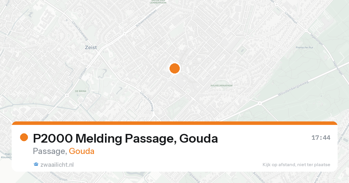 P2000 Melding Passage, Gouda — 30 jan 2026