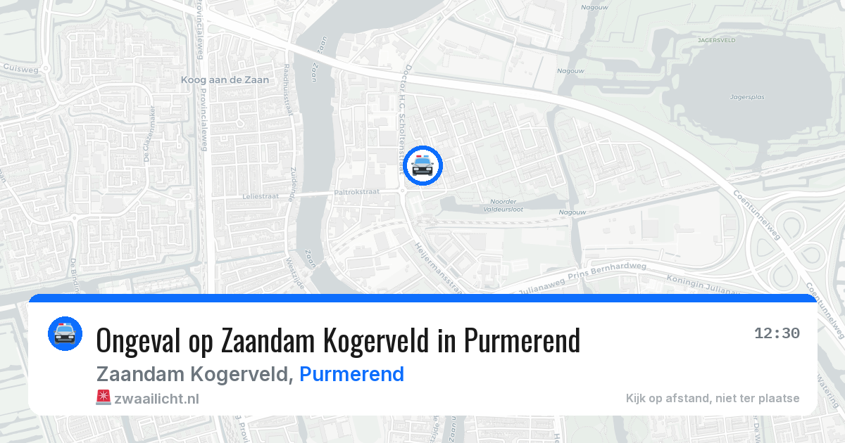 Ongeval op Zaandam Kogerveld in Purmerend — 27 jul 2026