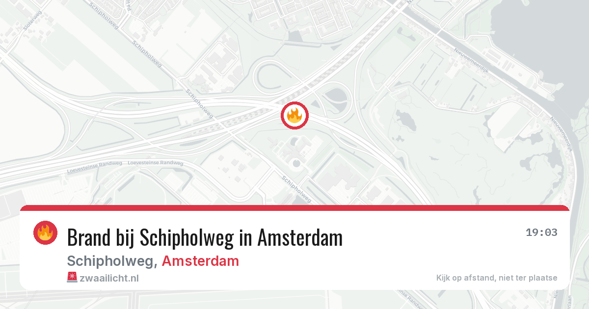Brand bij Schipholweg in Amsterdam — 25 mei 2026