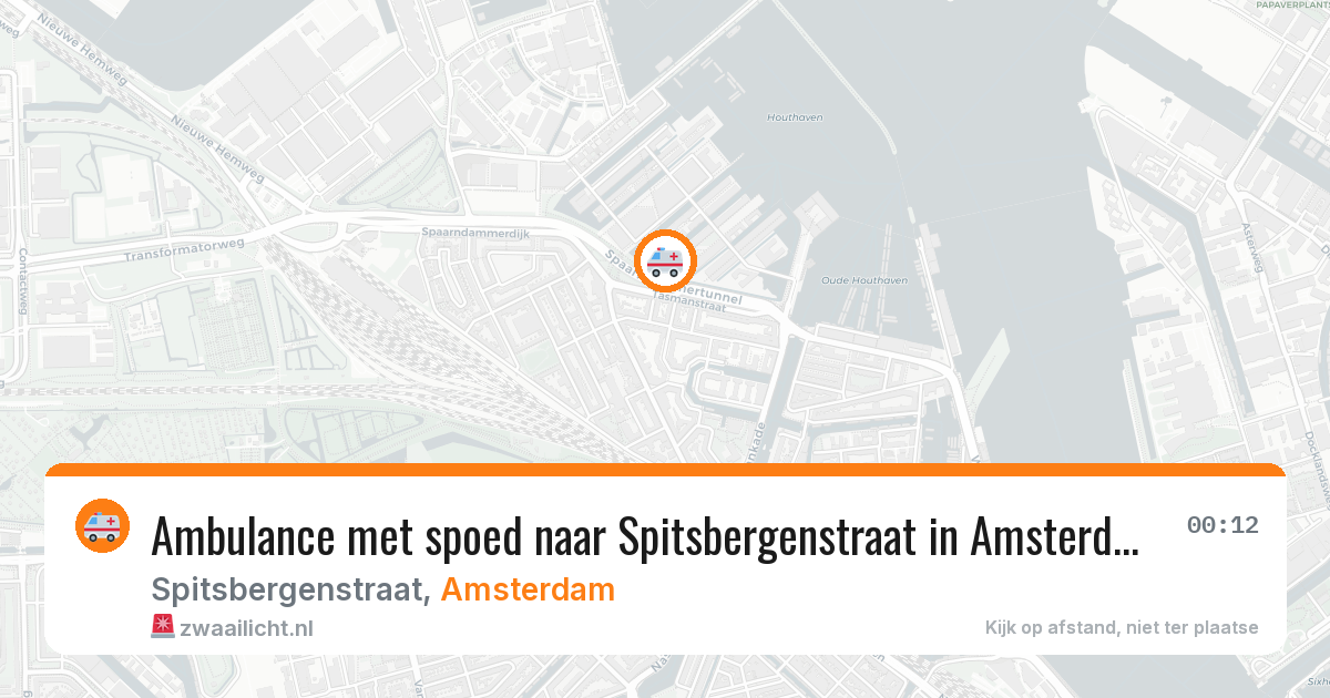 Ambulance met spoed naar Spitsbergenstraat in Amsterdam — 15 apr 2026