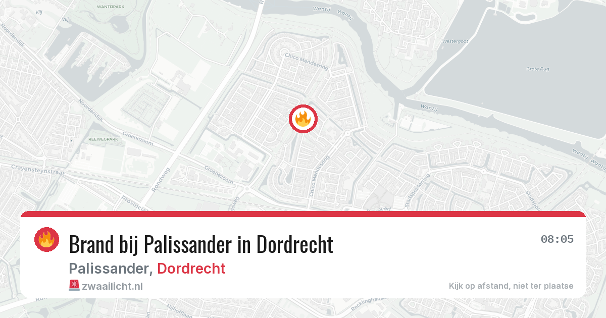 Brand bij Palissander in Dordrecht — 28 jul 2026