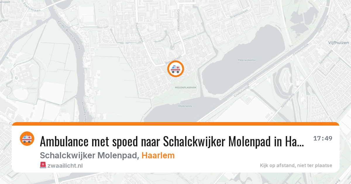 Ambulance met spoed naar Schalckwijker Molenpad in Haarlem — 9 jun 2026