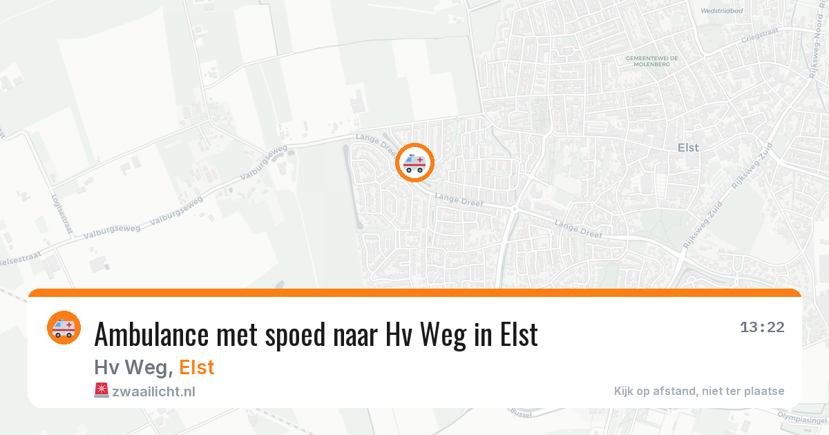 Ambulance met spoed naar Hv Weg in Elst — 8 mei 2026