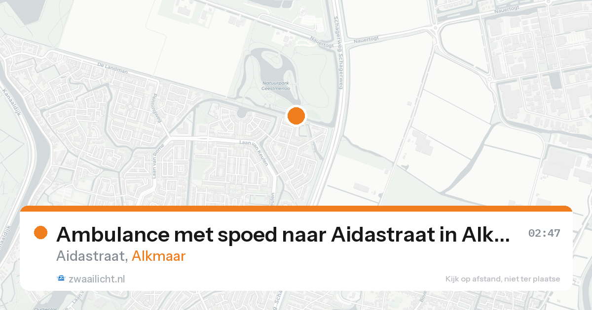 Ambulance met spoed naar Aidastraat in Alkmaar — 26 aug 2026