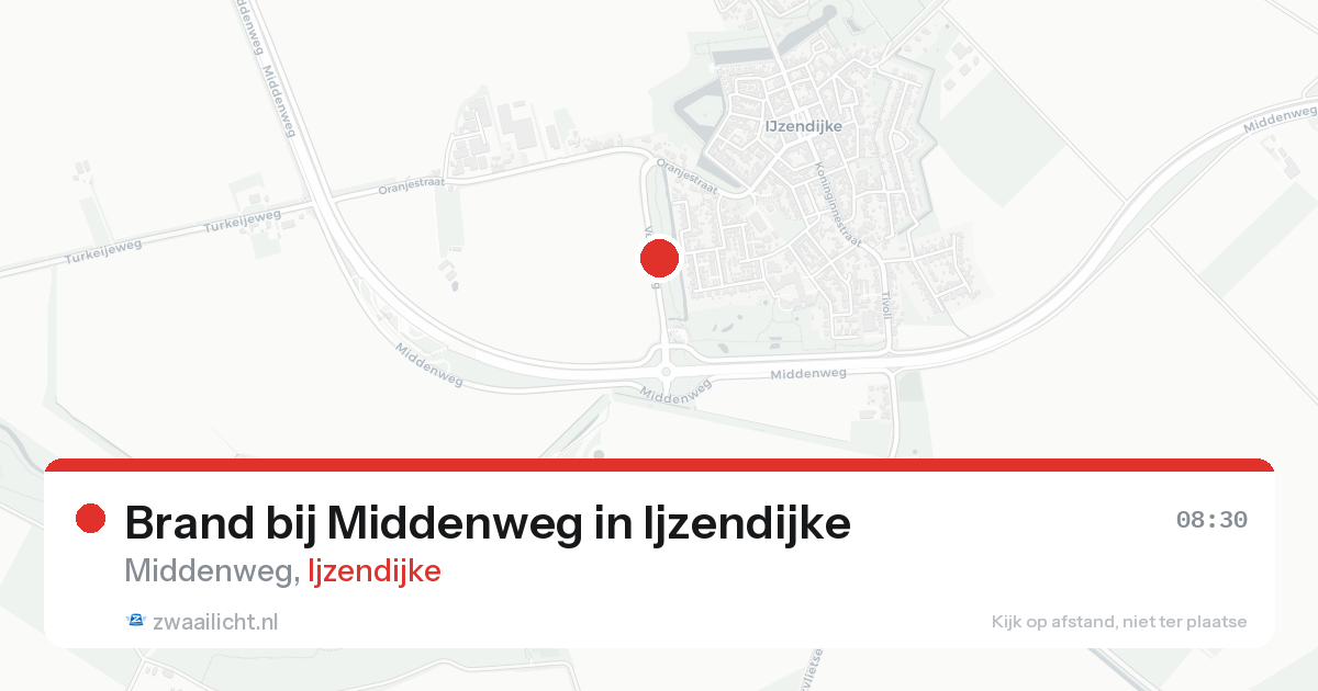 Brand bij Middenweg in Ijzendijke — 17 aug 2026