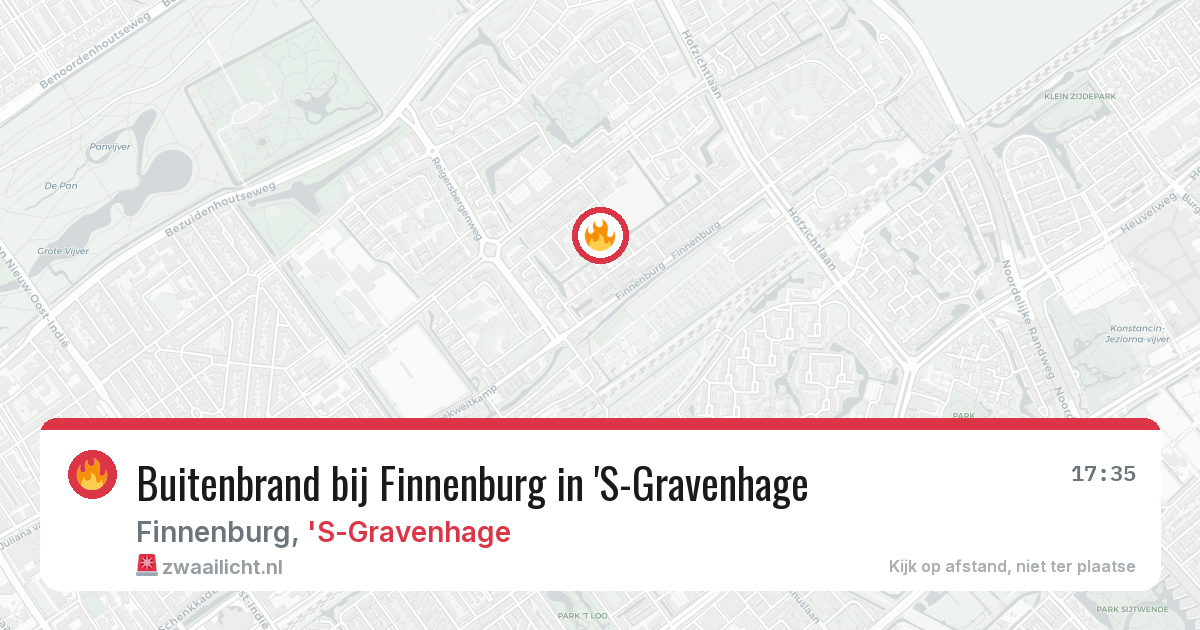 Buitenbrand bij Finnenburg in 'S-Gravenhage — 17 mrt 2026