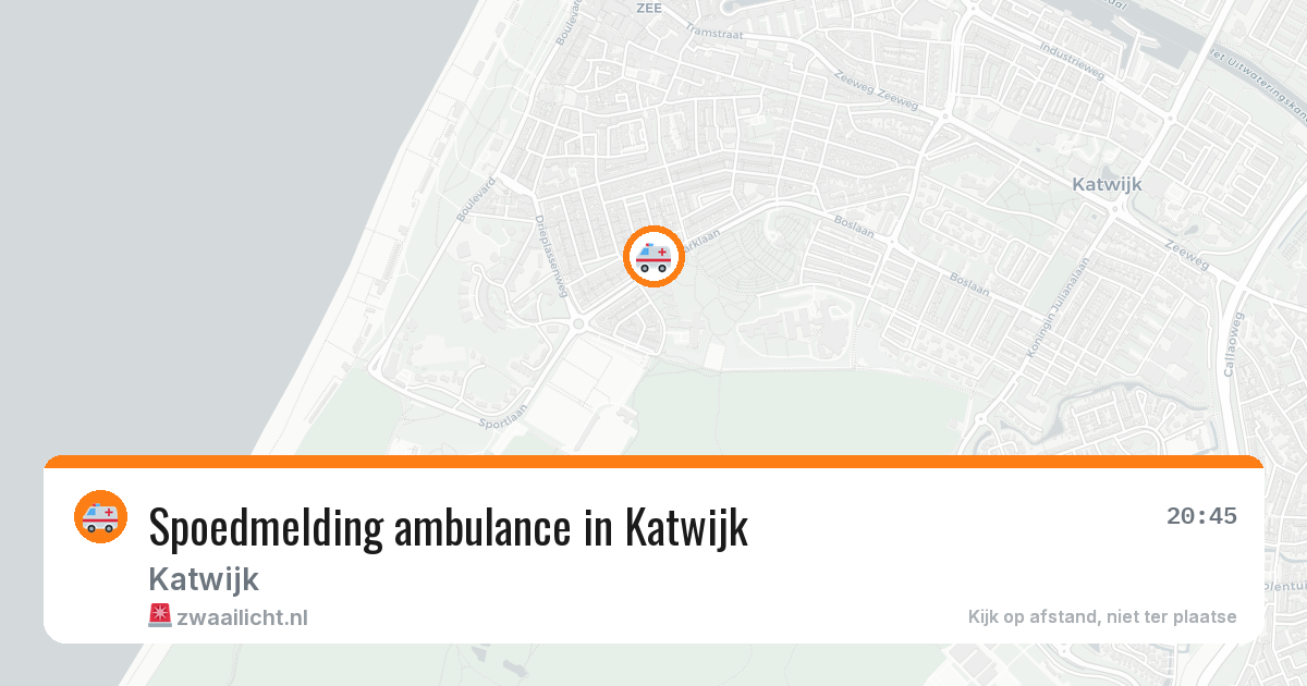 Spoedmelding ambulance in Katwijk — 7 jul 2026