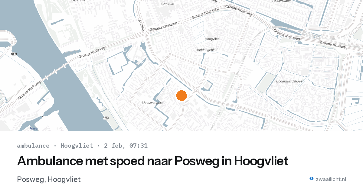 Ambulance met spoed naar Posweg in Hoogvliet — 2 feb 2026