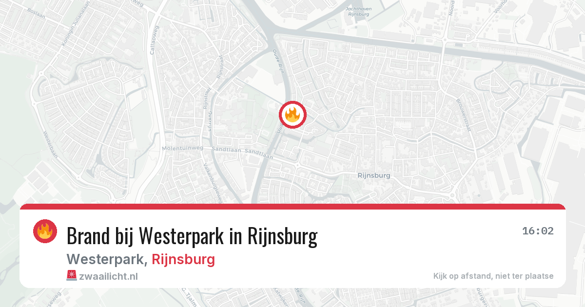 Brand bij Westerpark in Rijnsburg — 9 jul 2026