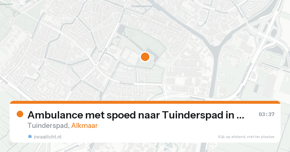Ambulance met spoed naar Tuinderspad in Alkmaar — 22 aug 2026