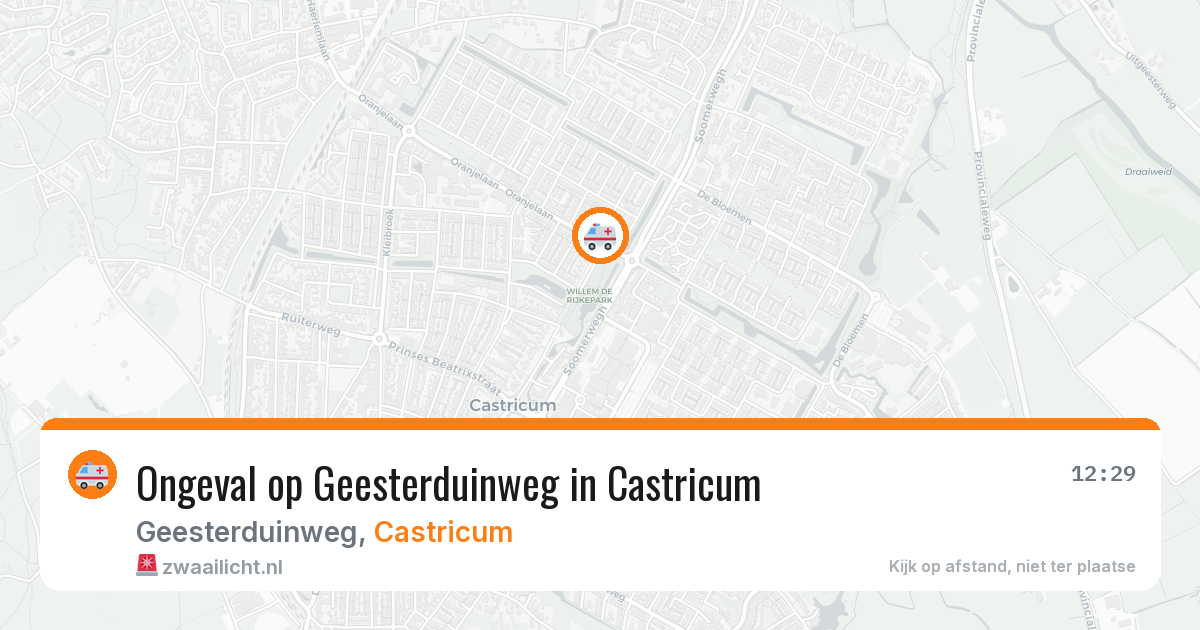 Ongeval op Geesterduinweg in Castricum — 23 jan 2026