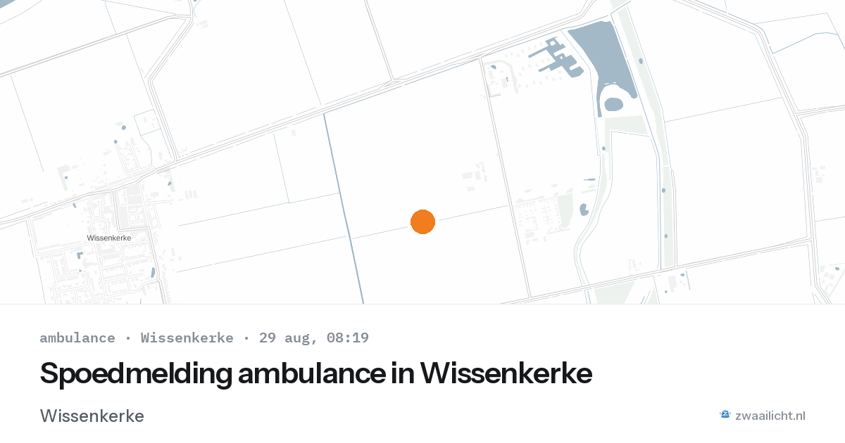 Spoedmelding ambulance in Wissenkerke — 29 aug 2026