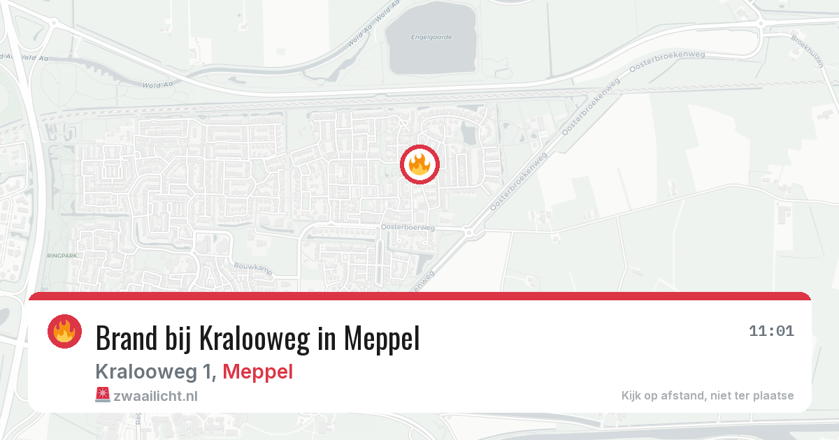 Brand bij Kralooweg in Meppel — 26 mei 2026