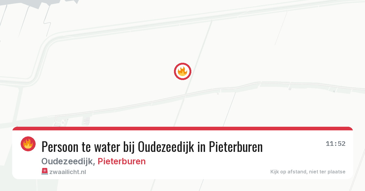 Persoon te water bij Oudezeedijk in Pieterburen — 21 mei 2026
