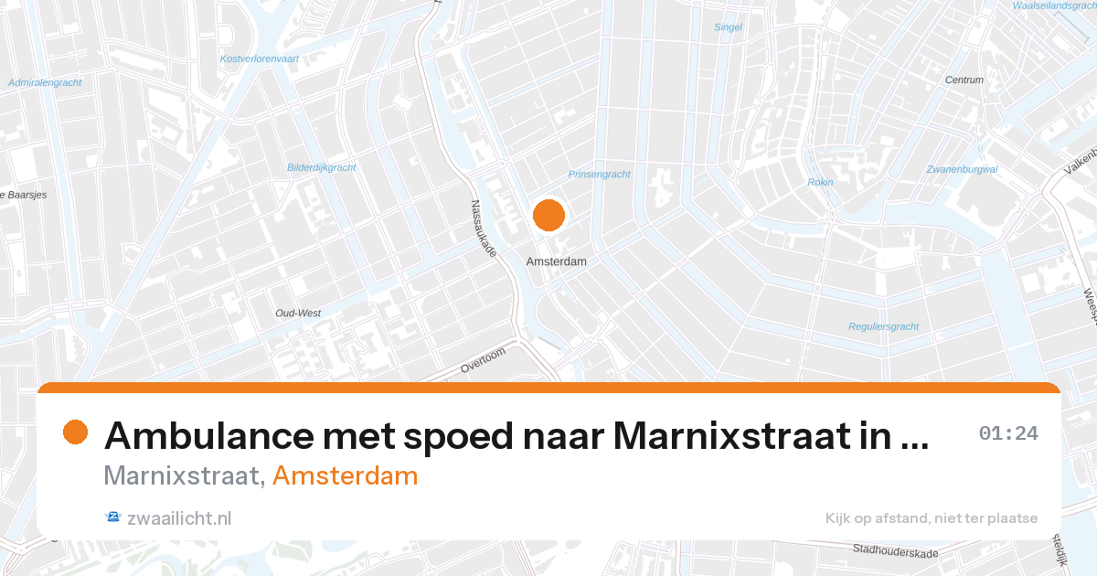 Ambulance met spoed naar Marnixstraat in Amsterdam — 1 feb 2026