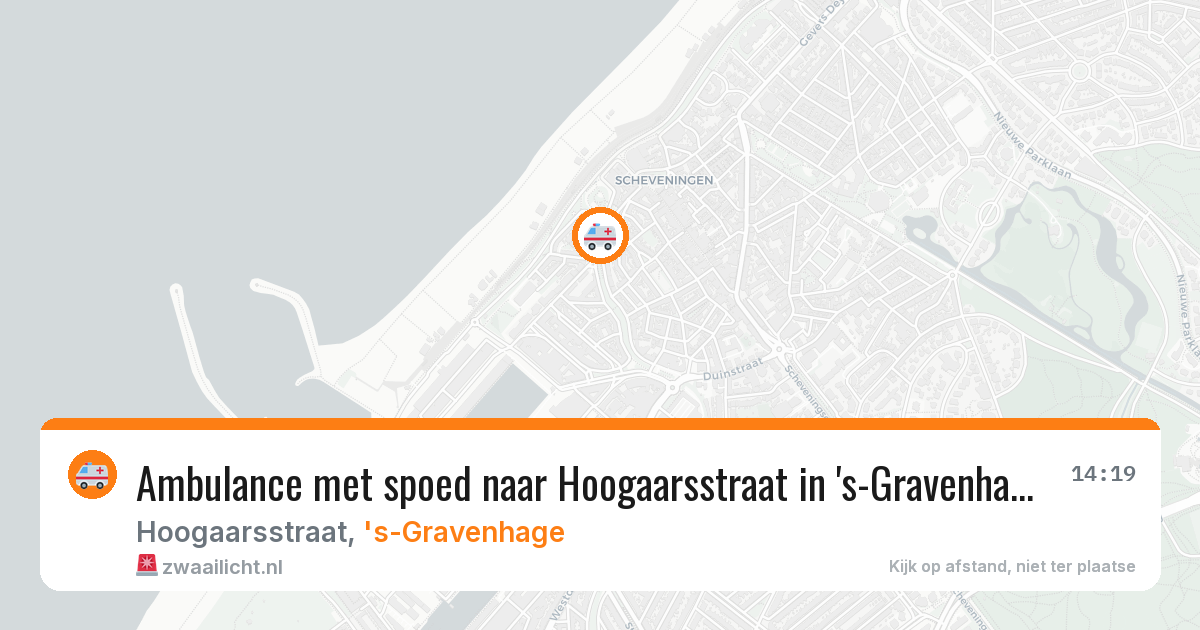 Ambulance met spoed naar Hoogaarsstraat in 's-Gravenhage — 26 mei 2026