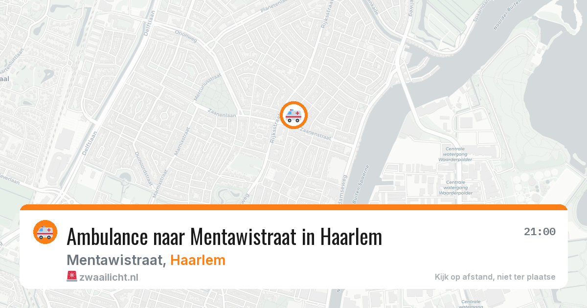 Ambulance naar Mentawistraat in Haarlem — 5 aug 2026