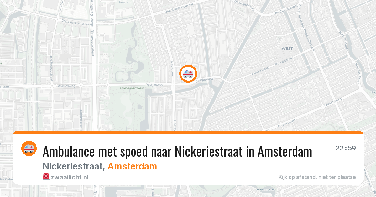 Ambulance met spoed naar Nickeriestraat in Amsterdam — 6 apr 2026