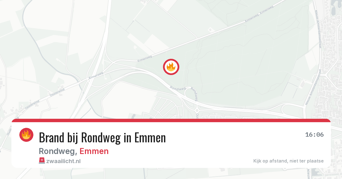Brand bij Rondweg in Emmen — 26 mrt 2026